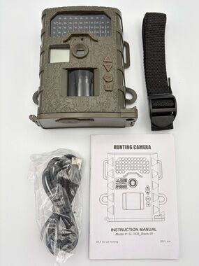Hunting Camera with USB Cable, Mounting Strap & Manual - Model #SL1008_Black IR